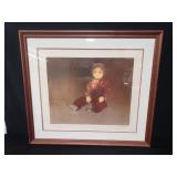 Pencil signed lithograph in frame