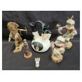 Group of vintage native American kucina dolls,