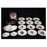 Group of assorted vintage ceramic plates