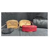 Group of designer style handbags