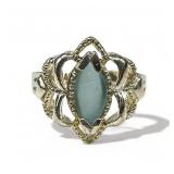 Sterling silver Victorian style ring, 3.4 grams