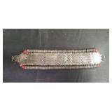 Vintage handmade ethnic silver and brass bracelet