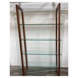 Mid century modern glass bookshelf 17ï¿½w x 59ï¿½l x