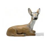 Vintage solid cement deer statue, 12 1/2ï¿½ h. X 13