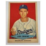 1954 Red Heart Dog Food Carl Erskine baseball card