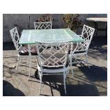 Patio set - aluminum, 4 chairs & table with g