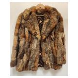 Vtg real fur boho style satin lined custom made