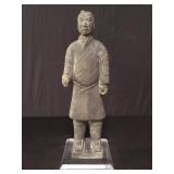 Vintage Asian chalk sculpture on lucite/acrylic