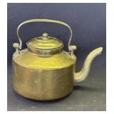 Vintage brass tea kettle