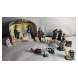 Hand painted nativity set