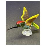 Vintage Murano style art glass hummingbird