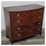 Vintage mahogany chest of drawers w/brass handles