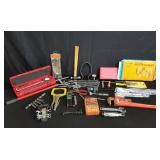 Box of tools, garage items