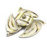 4pc mid century ceramic hors dï¿½oeuvre dish16ï¿½