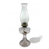 Antique depression glass oil lamp, 18 1/2ï¿½ h.