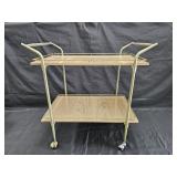 Mid-century modern two tier bar & serving cart