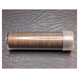 Full roll of 1953-S Lincoln Wheat Cent coins. In