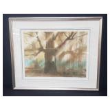 Pencil signed lithograph in frame