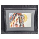 Framed print on paper under glass B. Kallestad