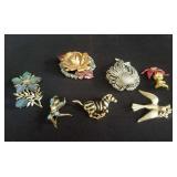 Group of brooches