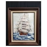 Initialed needlepoint art