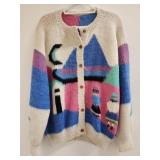 Vtg retro style wool handmade sweater