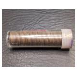 Full roll of 1951-S Lincoln Wheat Cent coins. In