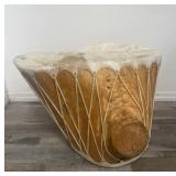 Large double sided log drum 28"l x 12ï¿½w x 20ï¿½h