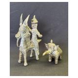 Pair of antique bronze Indian figurines