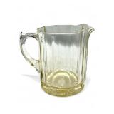 Vintage heavy ribbed glass beer pitcher, 6 3/4ï¿½