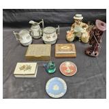 Group of vintage and misc porcelain, jewerly