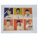 6 1949 Bowman baseball cards vintage