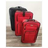 3 pieces of luggage various sizes