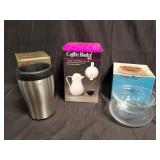 Group of coffee butler, Anne-Marie, steel wine