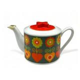 Mid century (Japan) flower power porcelain teapot