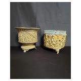 Box of copper planters