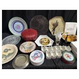 Large lot of assorted glass platters, bowls and