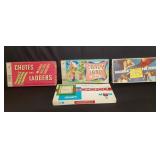 Box of vintage board games