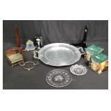 Box of miscellaneous, aluminium platter, cut