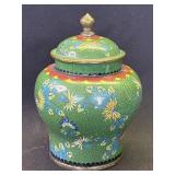 Vintage cloisonnï¿½ enamel jar