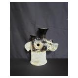 Signed mid century pottery vase