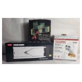 Group of three cooking items, mandolin, souffle