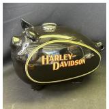 Vintage Harley Davidson ceramic piggy bank