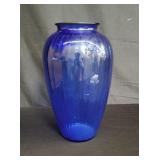 Blue glass vase