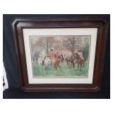 Photogravure art in frame