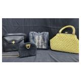Group of foreign designer bags varies in sizes