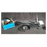 Group of power cords, extension cords, h