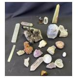 Group of geode stones in box