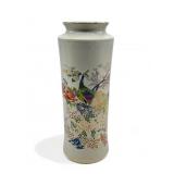 Vintage Japanese porcelain peacock vase, 12 1/2ï¿½