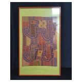 Framed mola, from the Kuna people of the